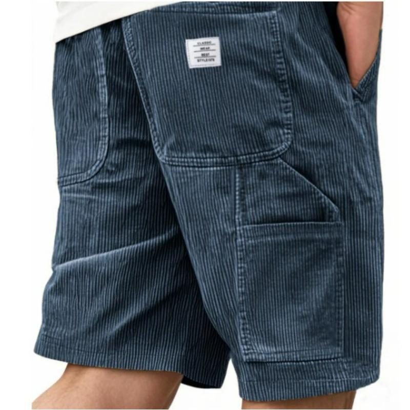 Herrenmode Mehrere Taschen Besticktes Etikett Werkzeug Retro Cordhose 3XL navy blau