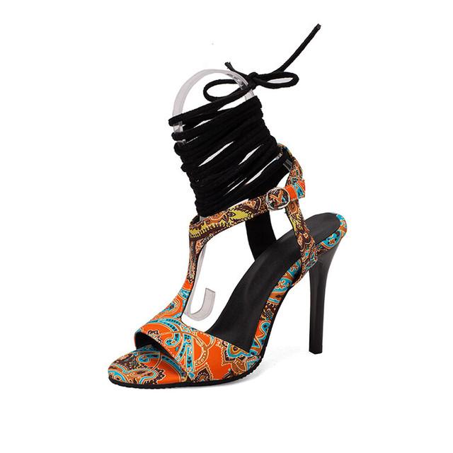 Sommer Neue Ankle Cross Strap Design Sexy High Heels Sandalen Für Mädchen Frauen Schuhe Heels Frauen Street Style 42