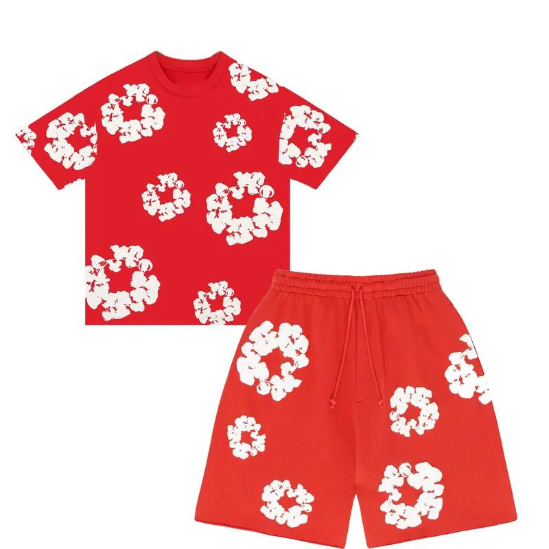 Herren Shorts Set 2-teilig T-Shirt Hip-Hop Streetwear L