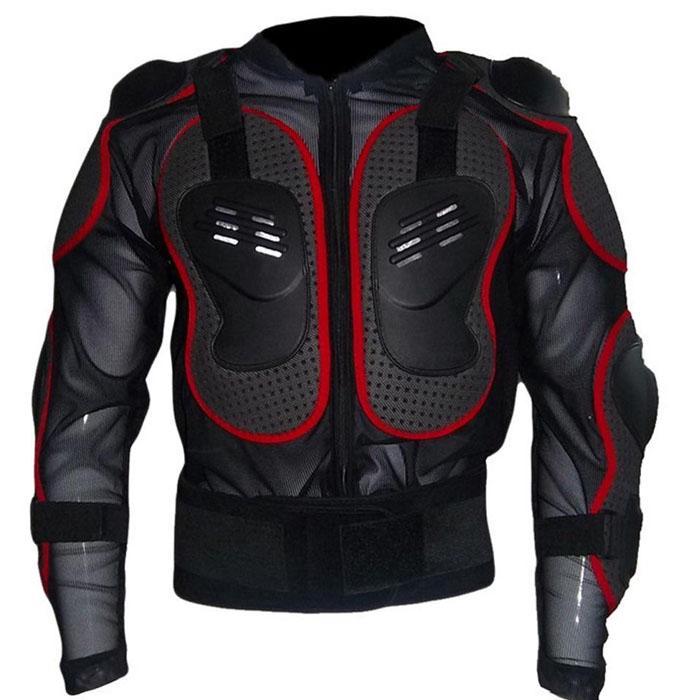Motorrad Ganzkörperpanzerjacke Motocross Racing Spine Chest Protecto Mantel L rot