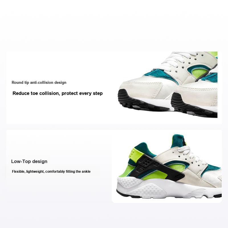 Nike Huarache Run GS Bright Spruce Volt Kinder Sneaker Cream Phantom Black 654275-045 38