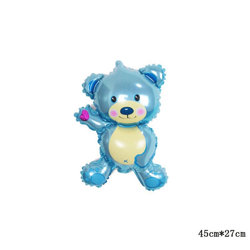 Dekoration Party Folienballons Tier Bär Geburtstag Aluminium Mini Valentinstag Babyparty Kind Cartoon Kinderspielzeug Hochzeit Schmuck blau