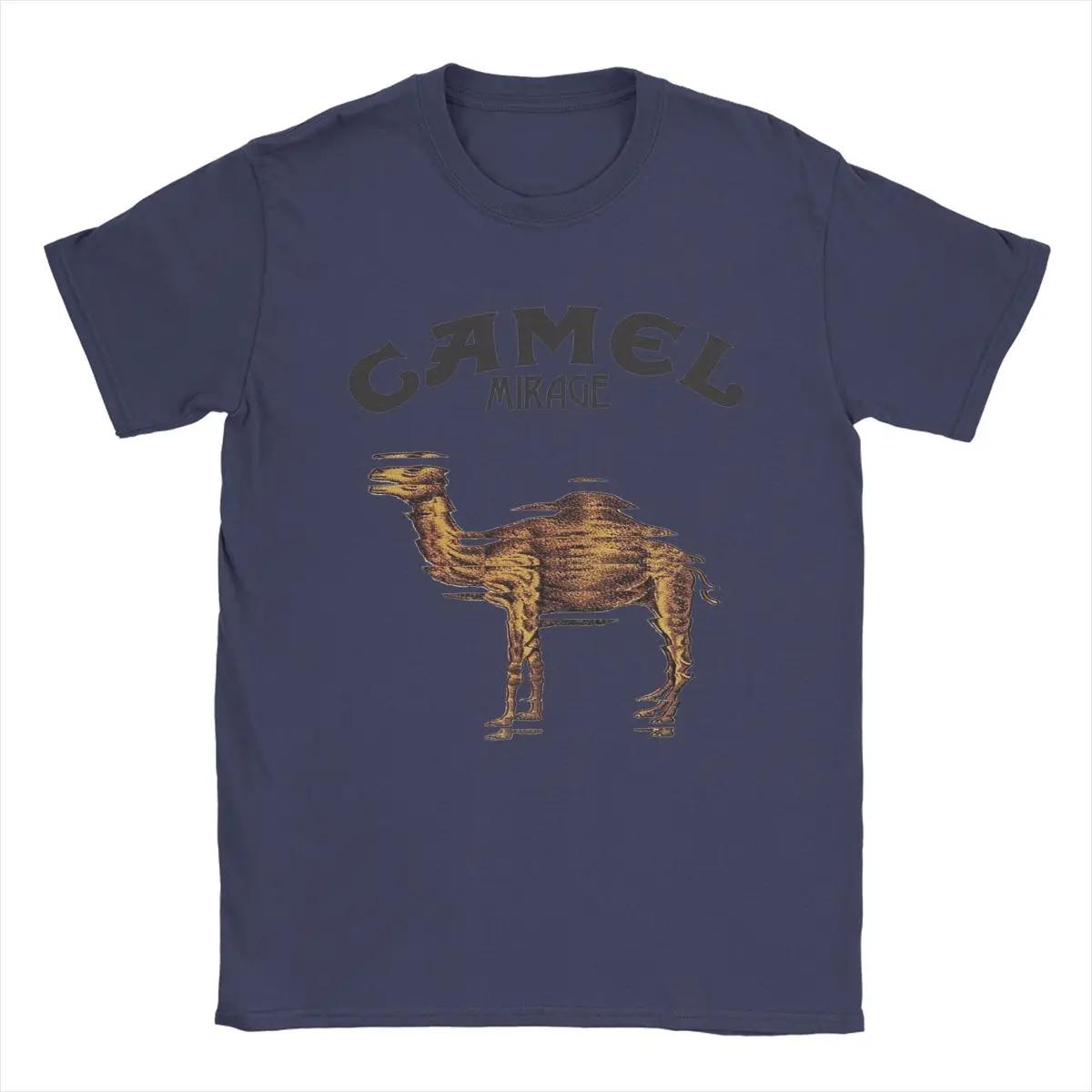Herren T-Shirts Camels Mirage Band Lustige T-Shirts aus reiner Baumwolle Kurzarm T-Shirts O-Ausschnitt Tops Große Größe S navy blau