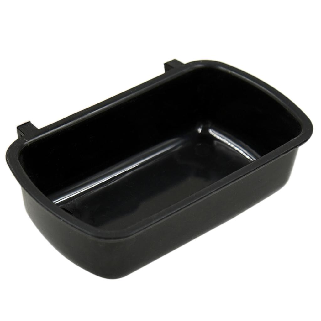 Kunststoff-Futternapf für Hamster, Tiernahrung, Wasser, Futternapf mit Haken, Getränkehalter für Haustierkäfig, für Chinchillas, Hasen, Frettchen schwarz