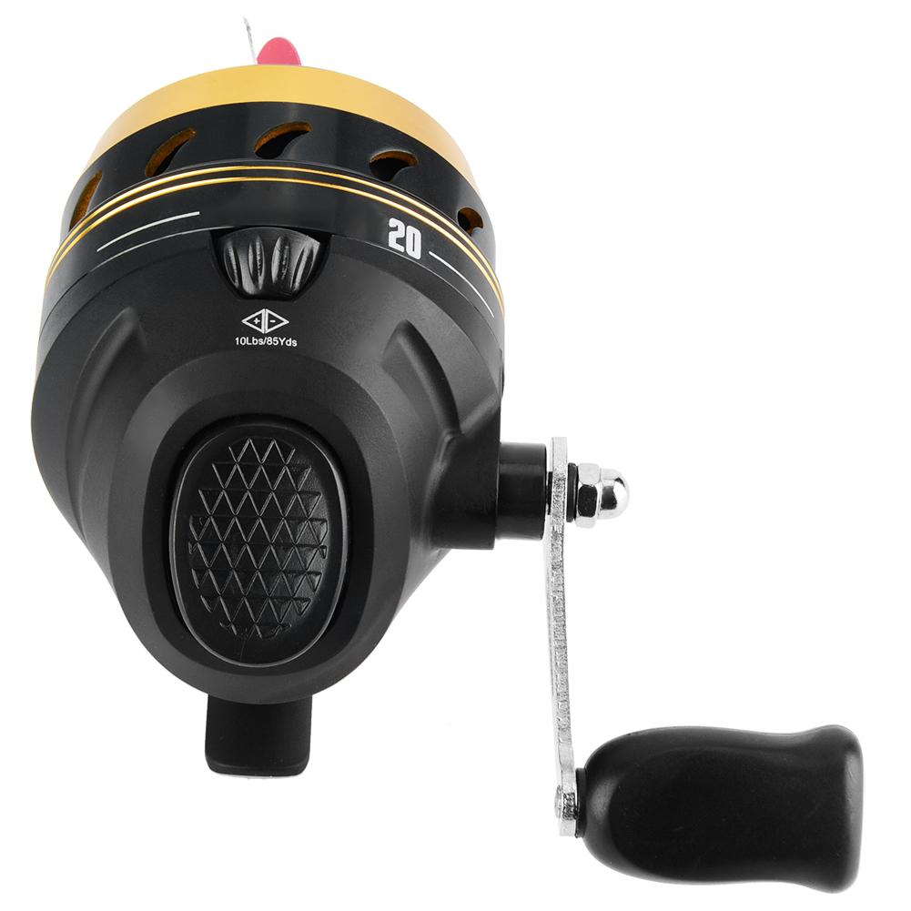 SY20 Shot Angelrolle Metall Fisch Eingebaute Schnur Wurfrolle zum Angeln Golden