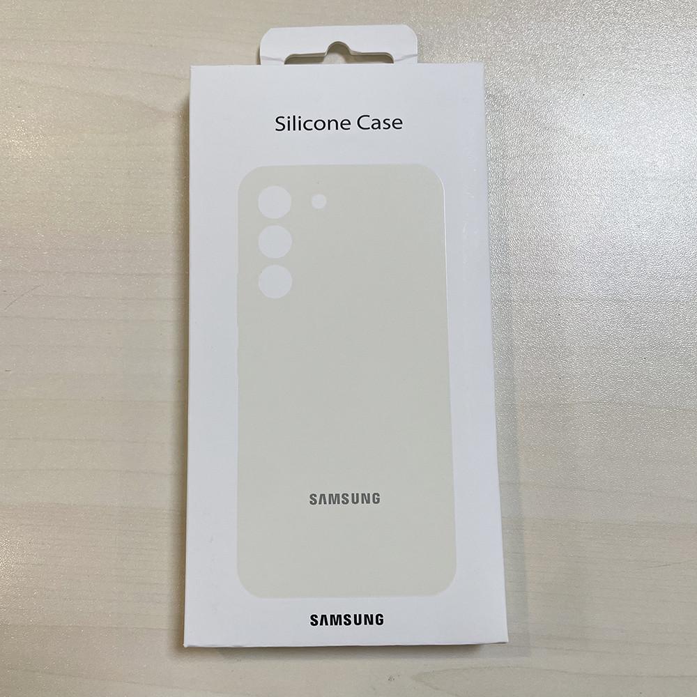 Samsung Original Flüssigsilikon Hülle für Samsung GALAXY S23 S23+ S23 Plus S23 5G Weiche stoßfeste Handyhülle For Galaxy S23 creme