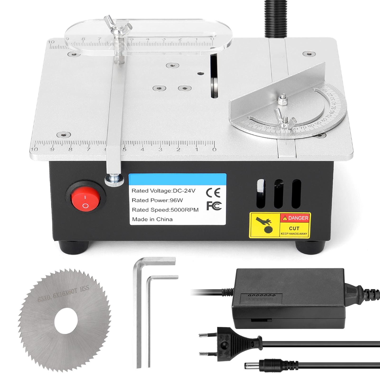Mini-Multifunktions-Tischkreissäge, elektrische Tischkreissäge, kleiner Haushalt, DIY-Schneidwerkzeug, Holzbearbeitung EU Plug bunt