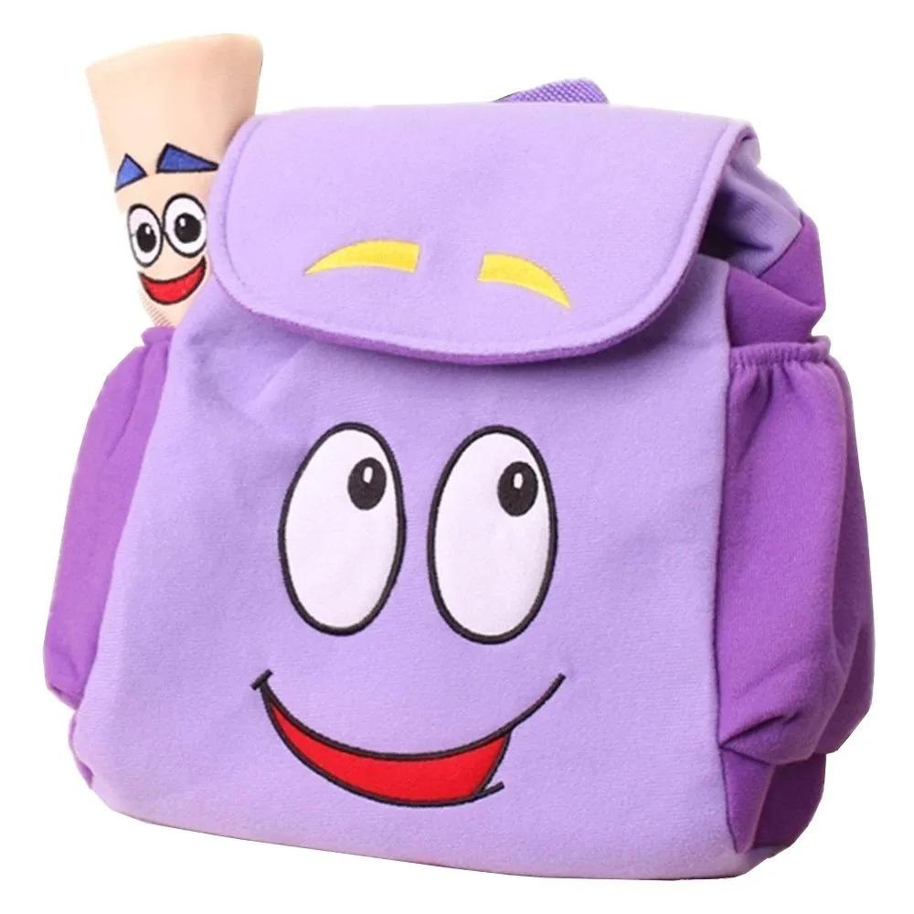 Dora Explorer Rucksack Rettungstasche mit Karte, Vorschulspielzeug Lila Weihnachtsgeschenke violett