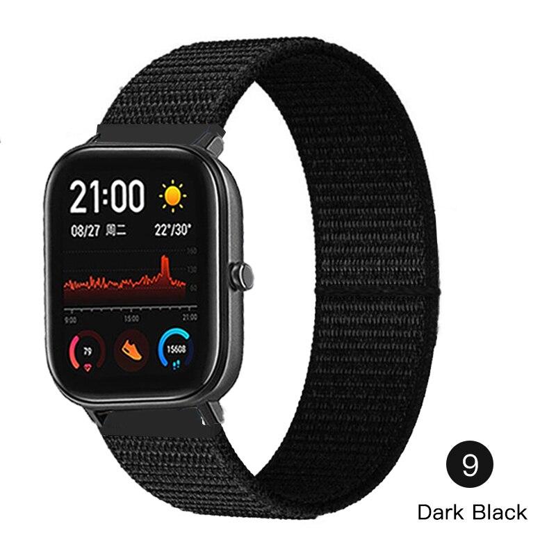 20 mm 22 mm Nylonband für Amazfit GTS 2 2e GTS2 Mini GTR 42 mm 47 mm GTR2 2e Stratos 2 3 Armband Armband Huami Amazfit Bip-Armband 22mm