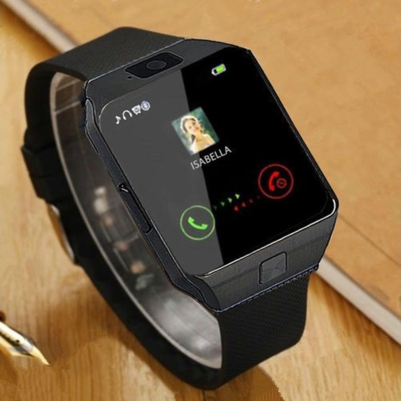 2025 Neue Digitale Touchscreen Smartwatch Armband Kamera Bluetooth Armbanduhr SIM-Karten Smartwatch Unterstützung für iOS Android Telefone schwarz