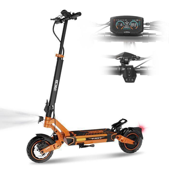 RCB D7 PRO Elektroroller für Erwachsene mit NFC – 1600W Motor, Faltbar, 10'' Reifen, 48V 27Ah Akku, 100-110 km Reichweite