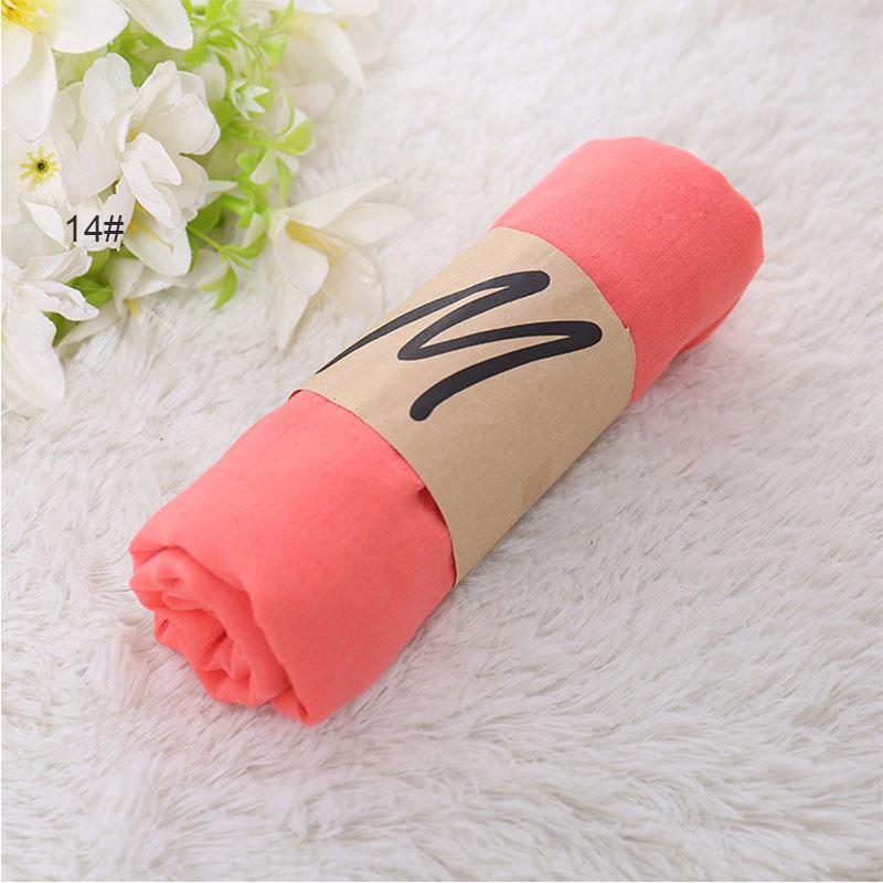 180 × 50 cm Damen-Schal aus Acryl-Polyester, muslimischer Hijab-Schalldämpfer, lässige lange, schlichte Schals 14