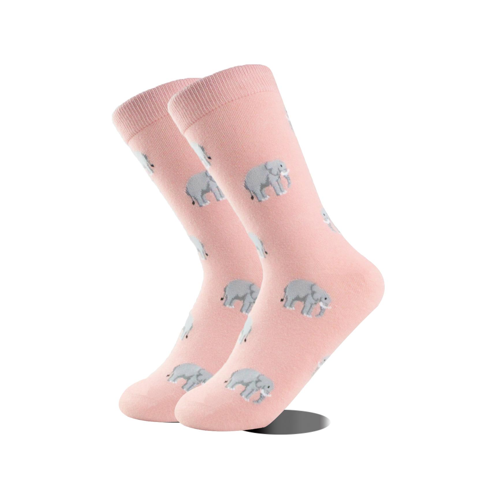2024 Alpaka Elefant Fuchs Kaninchen Tier socken Baumwolle Casual Socken Warme Frauen Streetwear Nette Lustige Socken Glücklich Lange Calcetines 1