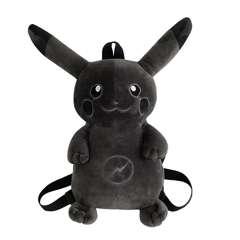 Süßer Pokemon Schwarz Pikachu Rucksack Kawaii Japanischer Stil Mode Plüschtasche Umhängetasche Rucksack Schultasche Geburtstagsgeschenke