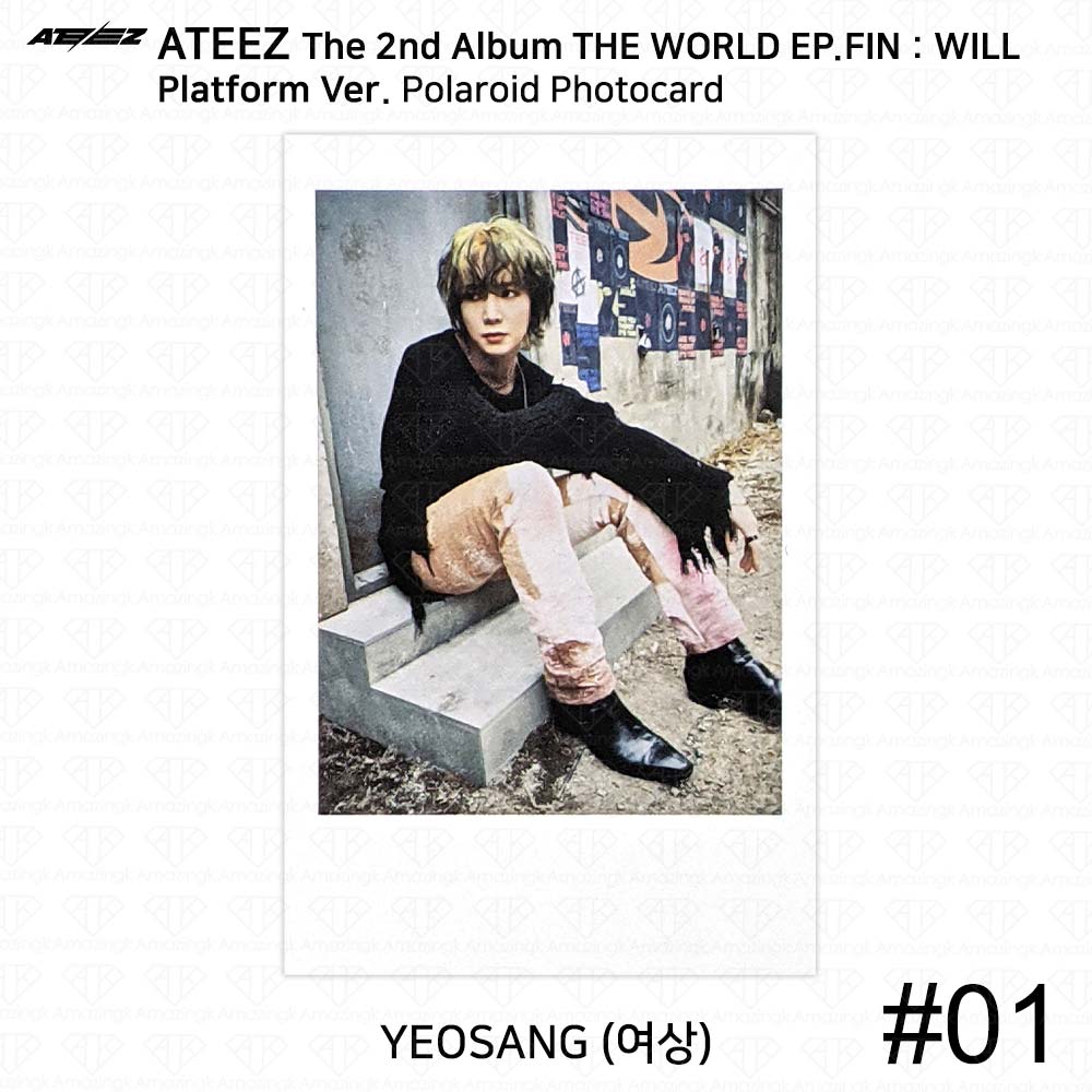 ATEEZ Das 2. Album WORLD EP.FIN WILL Plattform Ver. Fotokarten-Polaroid-Aufkleber Yeosang - Polaroid #1