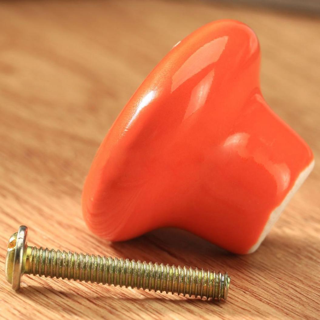 Modischer Keramik-Ziehgriff, Dekor für Küchentür, Schrank, Schrank, Schublade orange