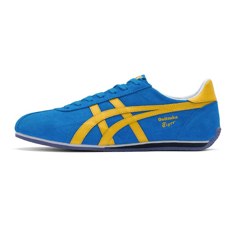 Onitsuka Tiger Runspark Retro Bequeme Langlebige Low-Top Lifestyle-Sneakers Unisex-Sneakers Blau Gelb 1183C338-400 42.5