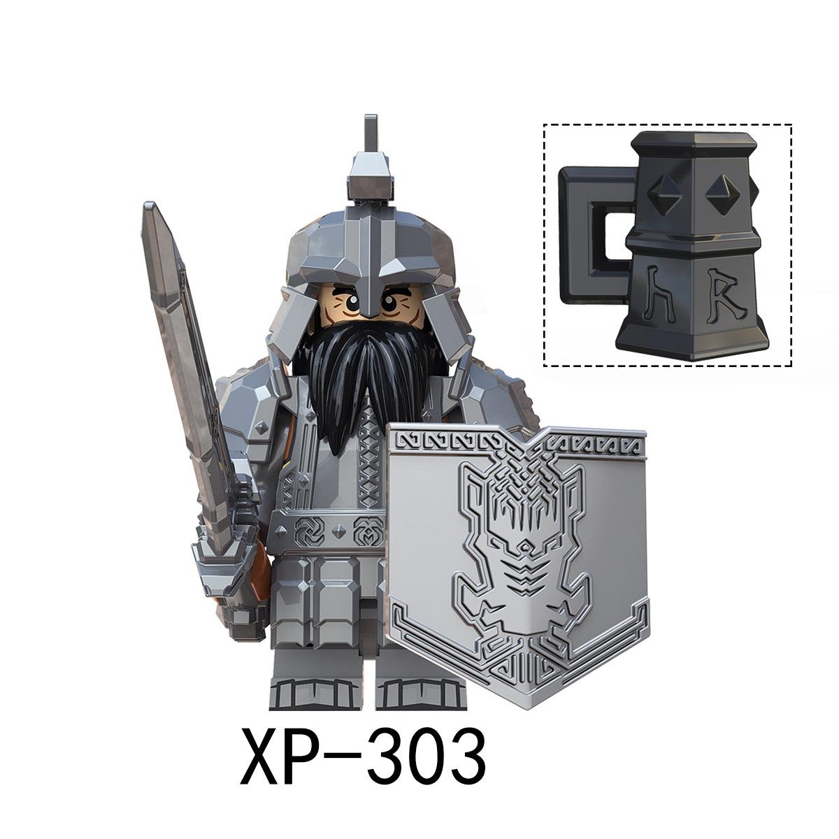 KT1040 Mittelalterlicher Soldat Krieger Krieger Bausteine ​​Kinderspielzeug