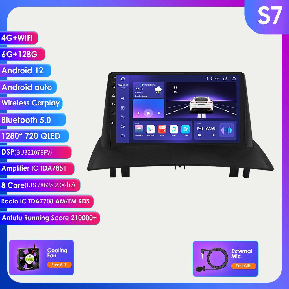 7862 System 2din Android Autoradio für Renault Megane 2 2002-2009 Autoradio Multimedia Video Player Intelligenter Bildschirm GPS Nav Head Unit Carplay 4G S7 8Core 6G 128G