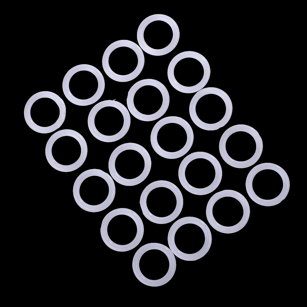 Kunststoff-DIY-Häkelring-Kreis-Haken-Werkzeug für Handtasche, Autositz, 12,7 mm, 30 Stück as described weiß