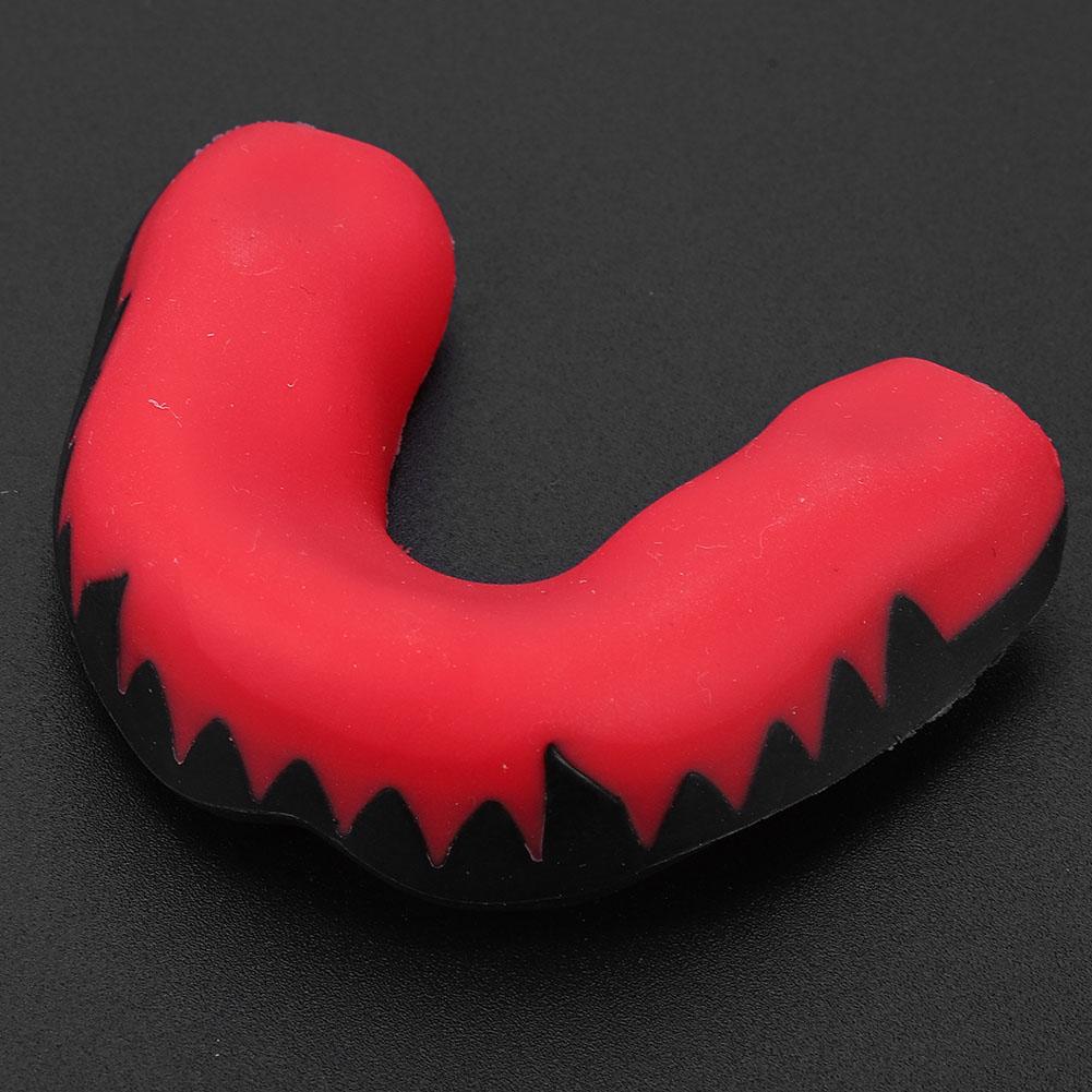 Mundschutz Erwachsene Boxen Mundschutz Taekwondo MMA Zahnschutz Mundstück (Schwarz Rot)