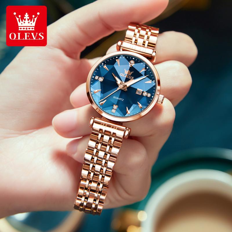 OLEVS 2023 Neue Marke Mode Diamant Spiegel Quarzuhr frauen Uhr frauen Uhr