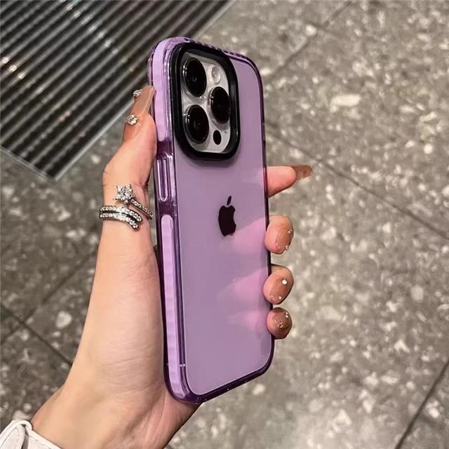Für iPhone 16 Pro Max Luxuriöse Transparente Farbrahmen Handyhülle Für iPhone 15 14 13 12 11 Pro Max X Xs Xr Weiche Schutzhülle iPhone 15 Pro Max