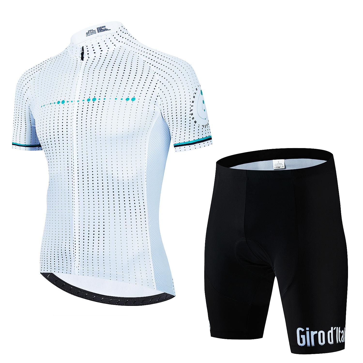 2025 Radsport-Set Sommer Herren Radtrikot Set Atmungsaktiv Schnelltrocknende Fahrradbekleidung Radbekleidung Kurze Fahrradtrikots XL