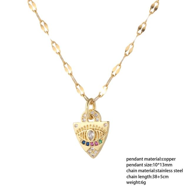 Boho Evil Eye Halskette für Frauen Männer Schlange Allsehendes Auge Halsband Halskette Gold Anhänger Lange Ketten Paar Halskette Punk beige