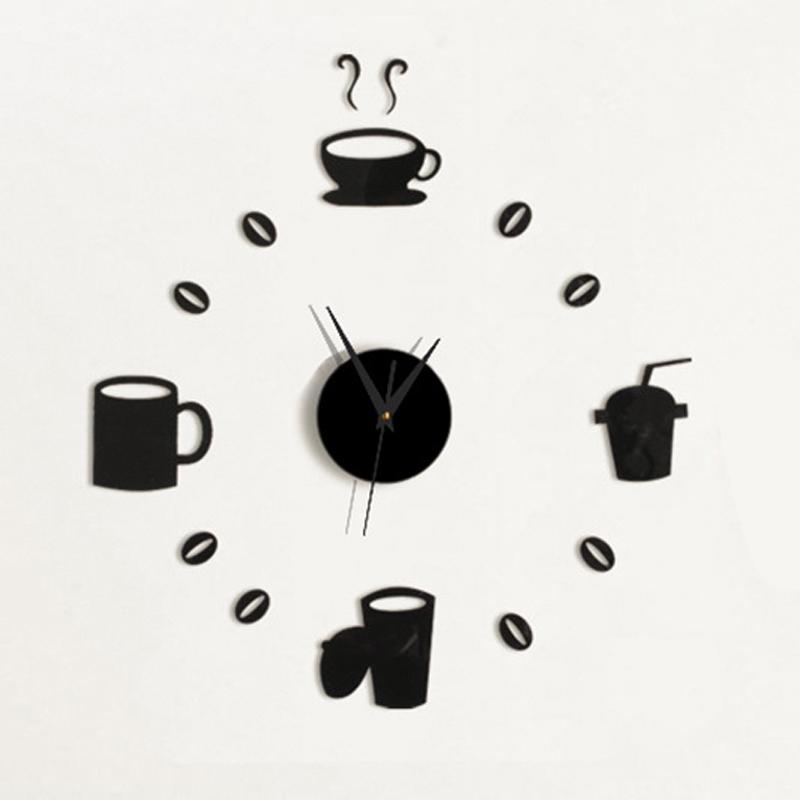 3D-DIY-Wanduhr, Uhr, Zuhause, großer Spiegelaufkleber, modernes Design, selbstklebende Wanduhr 2#