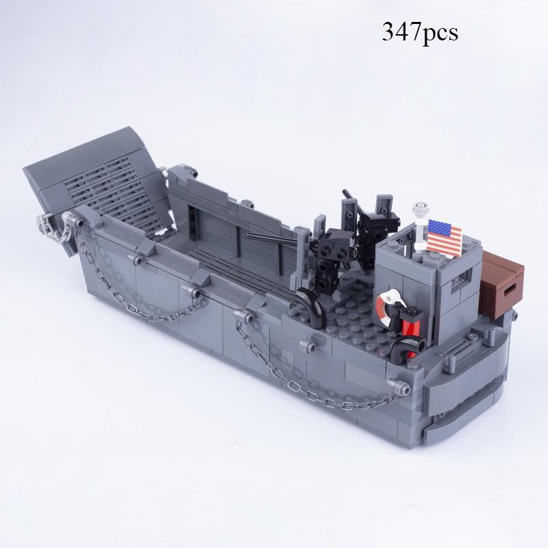 Weltkrieg II Militär United States Navy Higgins Landungsschiff Soldat Jeep Boy Bausteine Spielzeug