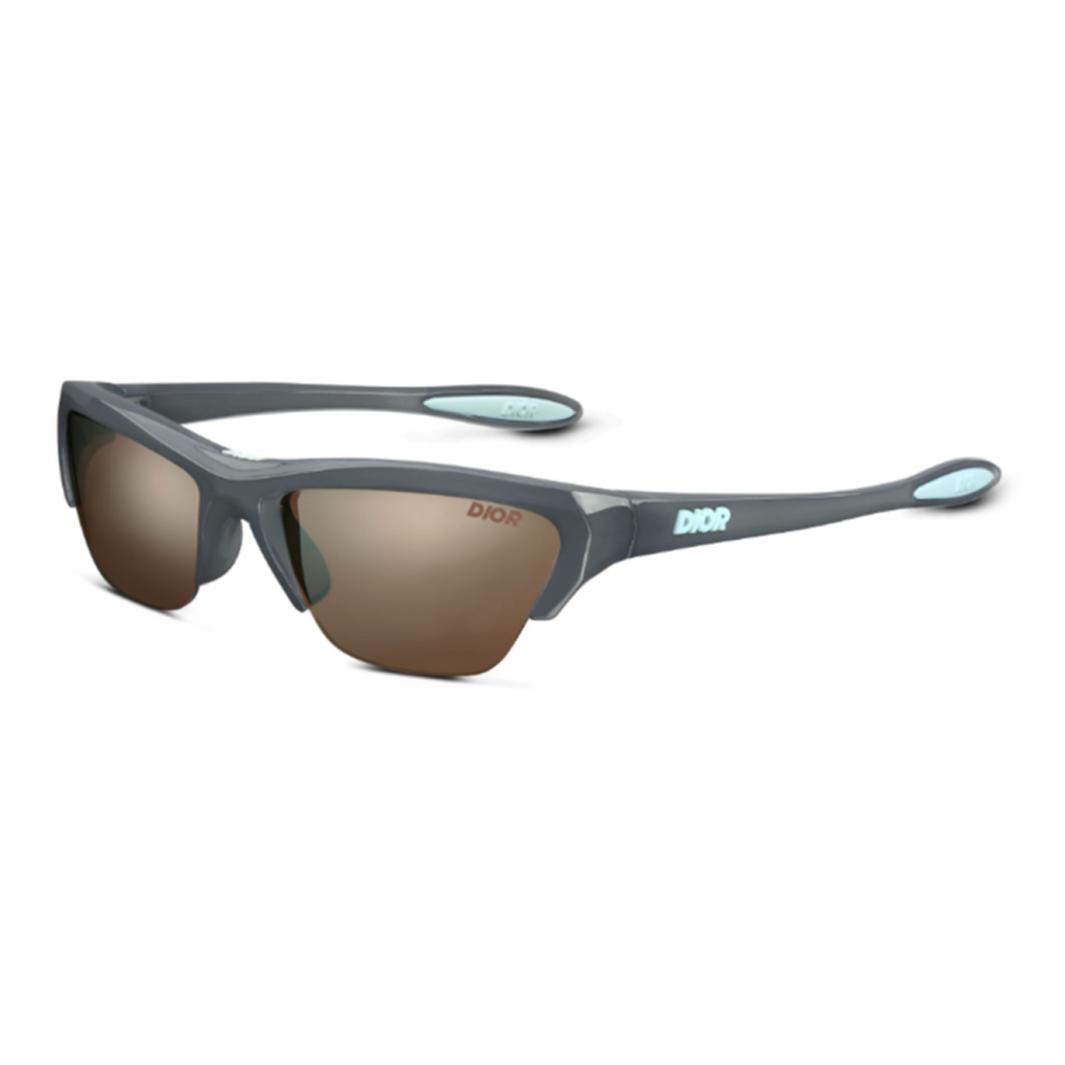 Dior Logo Nylon Unregelmäßiger Rahmen Sonnenbrille Herren Sonnenbrille Schwarz DBAYS1URR-45F4-60 Basic Packaging-Eyeglass Case+Box,F,Black