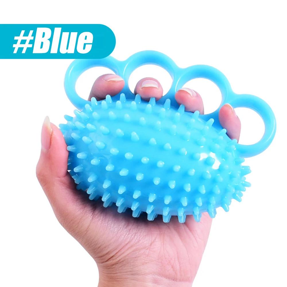 Igel-Griffkraftball, Fingertrainer, Hand-Fitnessgerät, Elastizitätsdruckball, Handkrafttrainingsgerät blau