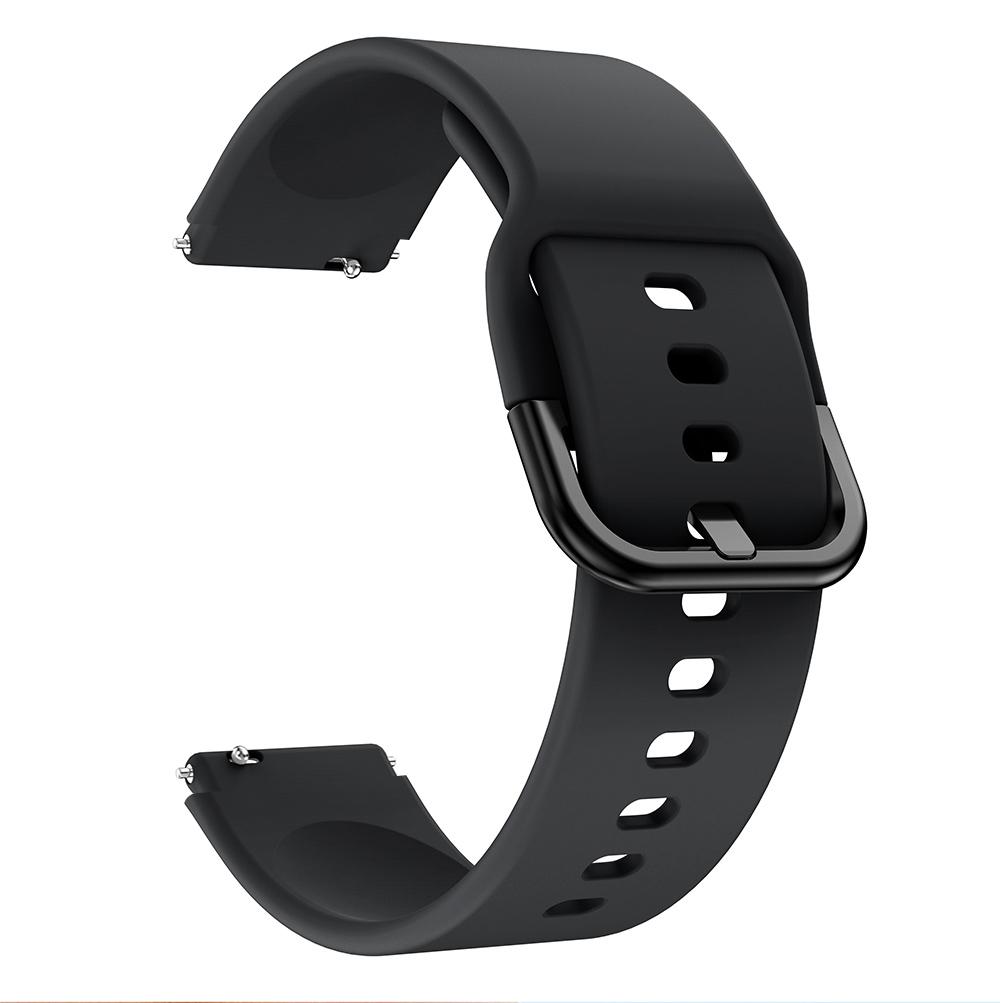 Gummiarmband für Garmin Venu 2S Band, leichtes, buntes Schnallenarmband für Garmin Vivomove 3s/move3S, 18 mm Armband For Garmin Venu 3S schwarz