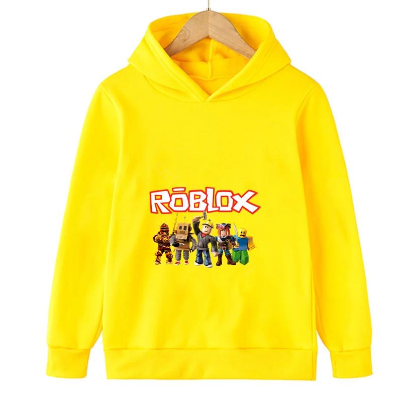 Roblox Kinderkostüm Spr Jungen Hoodie Kinderkleidung Lustige Hoodies für Teenager-Mädchen Baby Jungen Sweatshirt 120 yellow