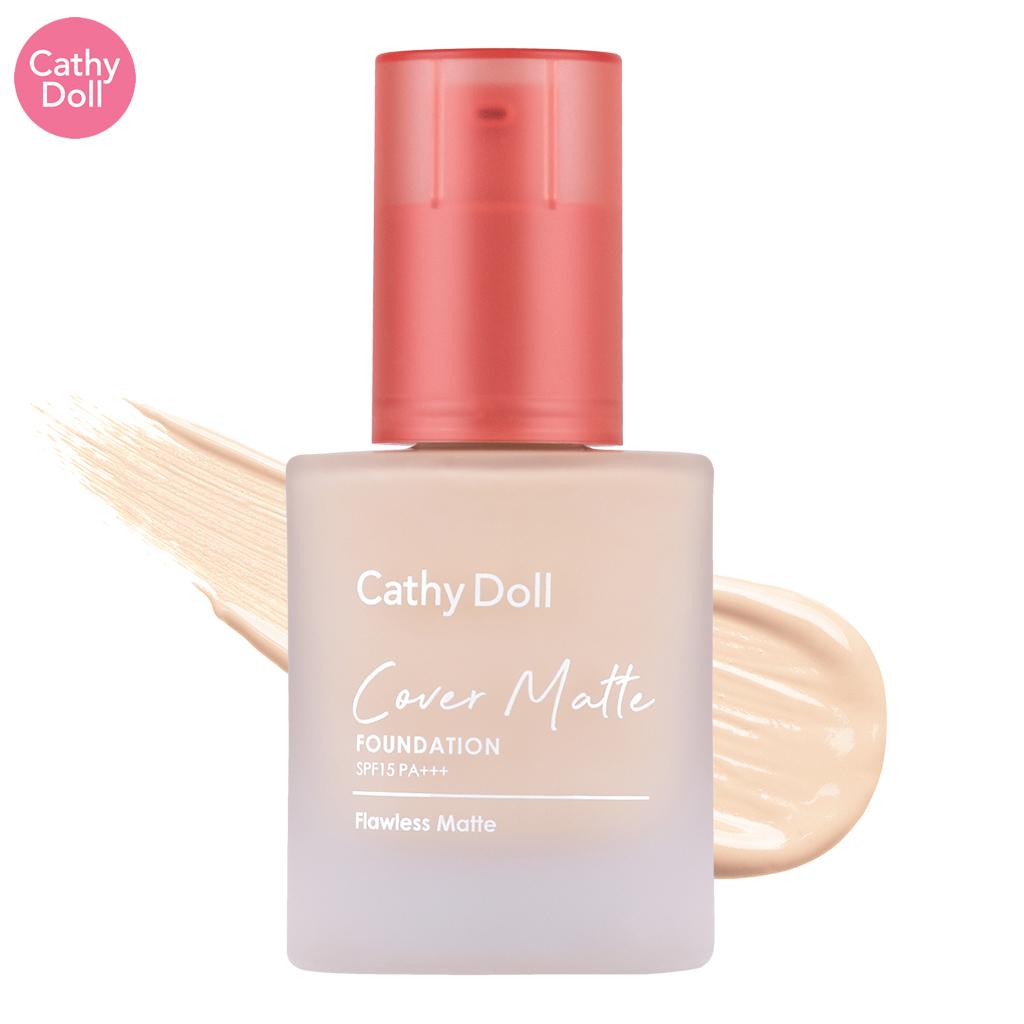 Cathy Doll Cover Matte Foundation SPF15 PA+++ 30 ml - Thailändische Kosmetik 01 Ivory