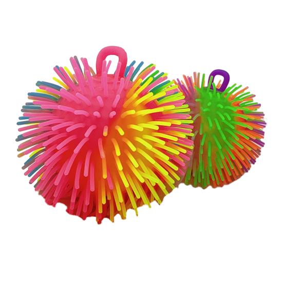 Cartoon-Wurstmund Stressball Angstlöser Lange Haare Große Augen Ball Fidget Spielzeug Handübung Leuchtender Ball Sensorisches Spielzeug A