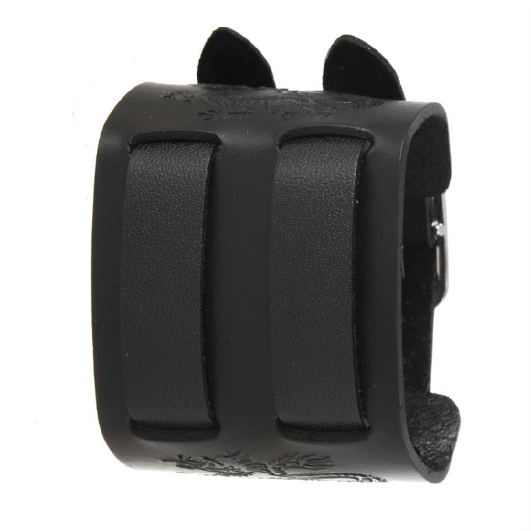 Kräftiges strukturiertes PU-Leder Armband Modeschmuck Leicht Bequem Verstellbarer Verschluss Unisex Modeartikel schwarz