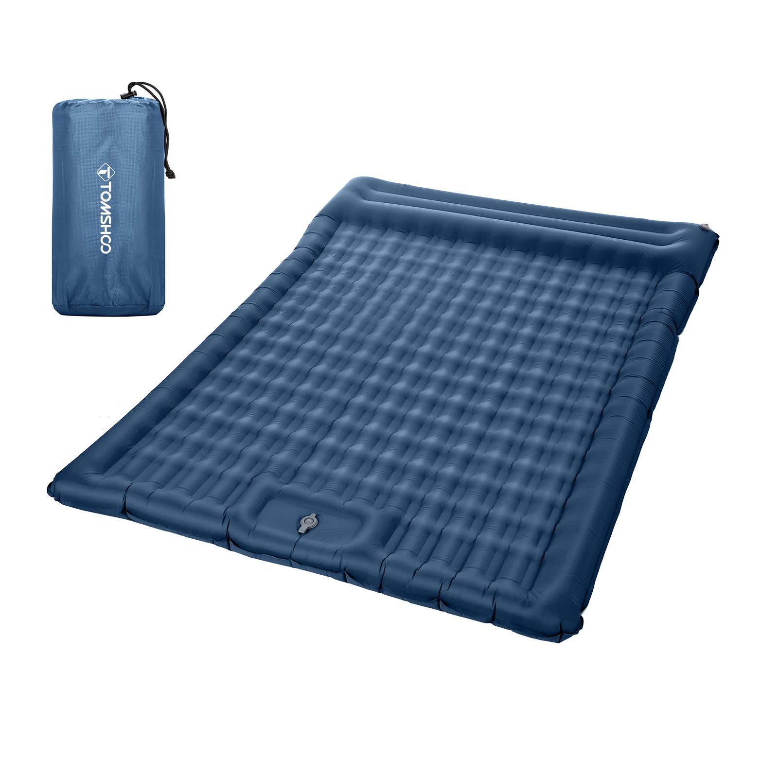 TOMSHOO aufblasbare Doppel-Isomatte, extra dick, 12,7 cm, Isomatte, Luftmatratze mit dunkelblaue