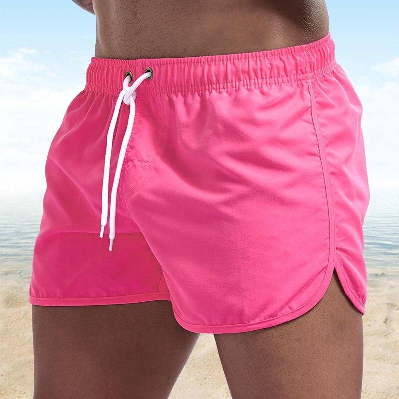 9 Farben Schnell trocknende Shorts Laufsport Shorts Herren Shorts Sommer Strandshorts Boxershorts Freizeitshorts Strandshorts L rosa