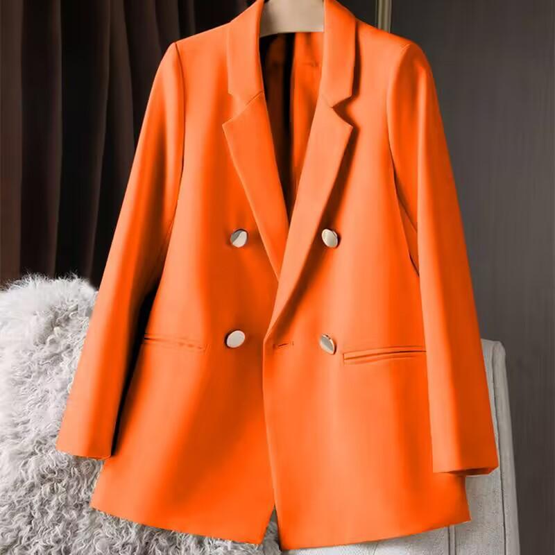 Frühling Herbst Blazer Anzüge Frauen Metall Schnalle Blazer Mäntel Casual Britischen Stil Jacke Formale Grün Rot Jacken Anzug Trend 2XL