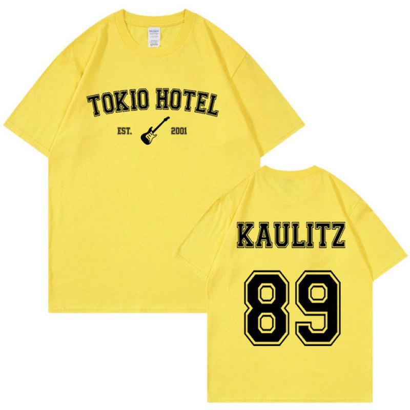 Rock Band Tokio Hotel Kaulitz T-shirt Herrenmode Casual Kurzarm T-shirt Hip Hop Punk Übergroßen T-shirts Unisex Streetwear M