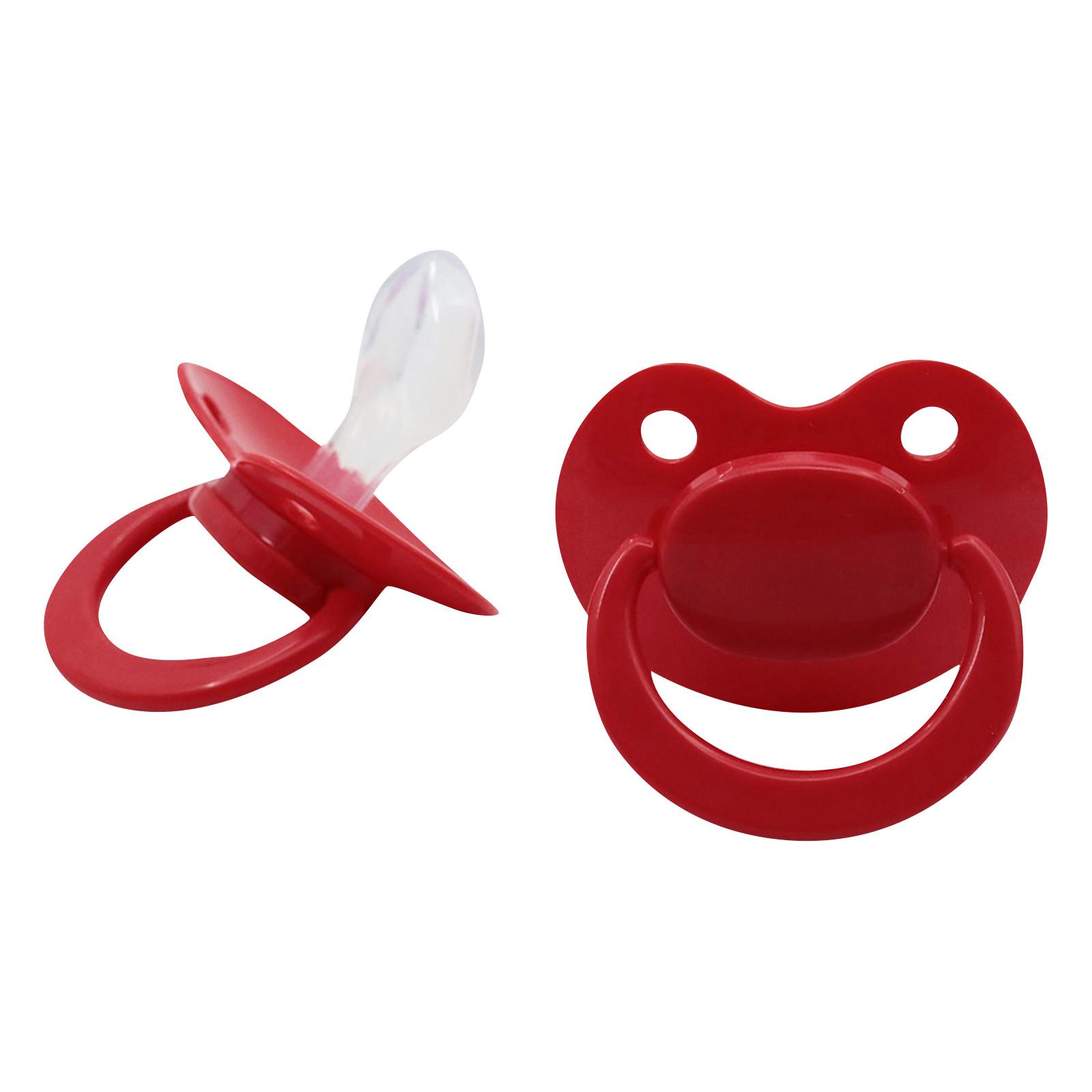 (SU)Schnullergröße für Erwachsene, Schnuller für Erwachsene, Baby-Silikon-Schnuller One Size rot