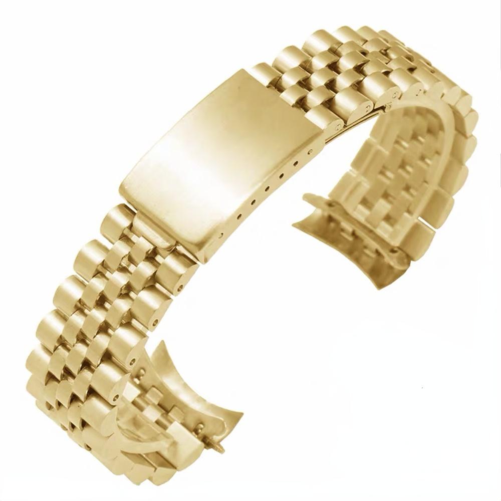 18/19/22mm/20mm Edelstahl Luxus Armband für Rolex für Huawei GT6/5 Pro 46mm Band Metallmassiv Uhrenschließe für Seiko Armband 22mm gold