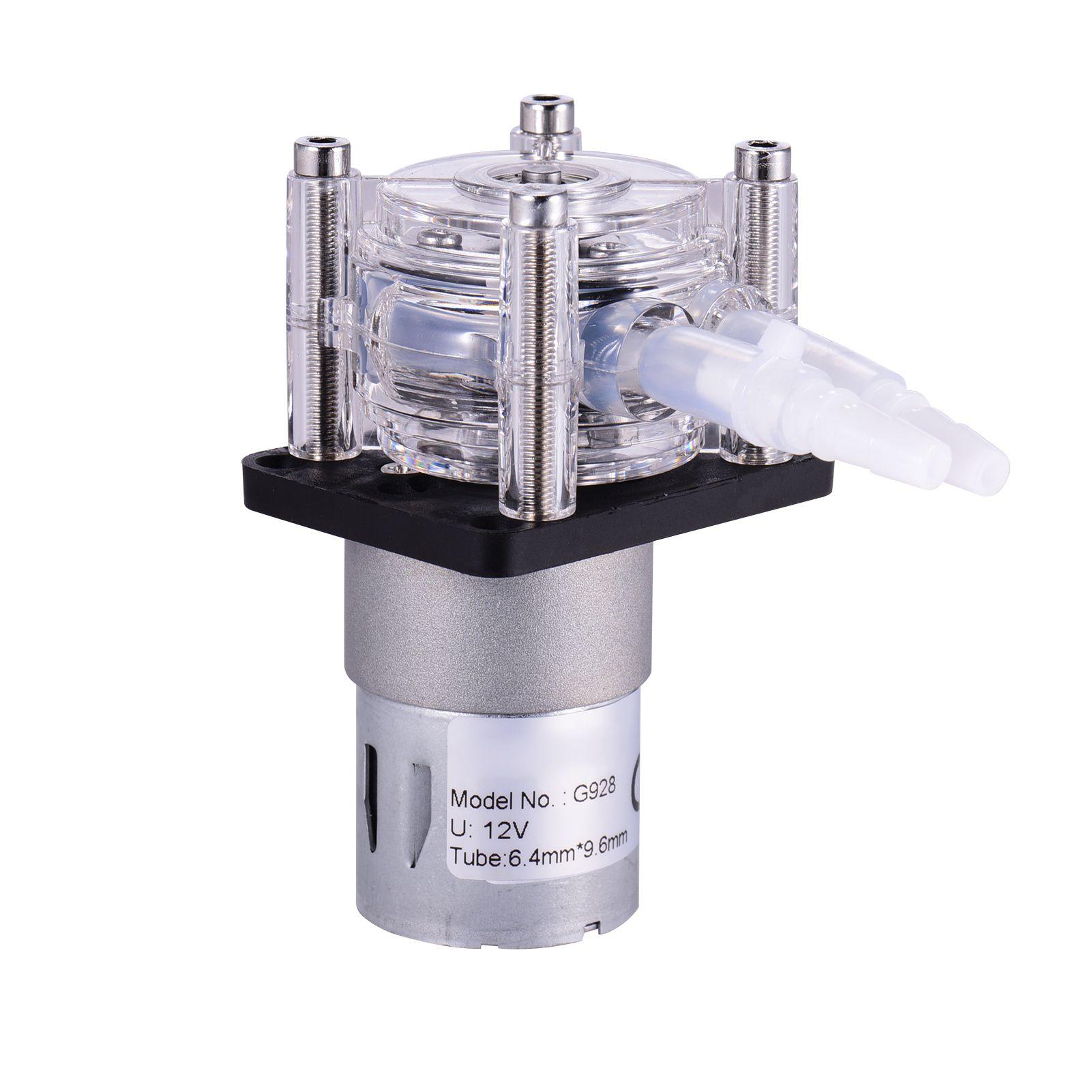 GROTHEN DC 12V Peristaltikpumpe mit Silikonschlauch Hoch Wasser Flüssigkeitspumpe Dosierung Vakuumpumpe Selbstansaugend Anti schwarz