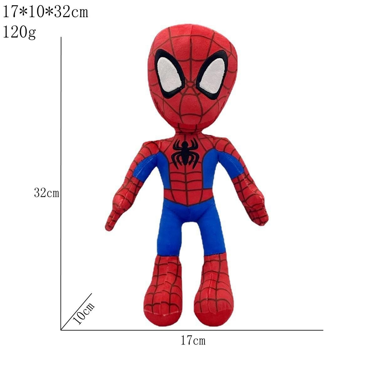 Hot Toys 32 cm Marvel Avengers Plüsch Anime Spielzeug Ghost-Spider Light Hobby Spiderman Kinderspielzeug für Kinder Weihnachten Spider Man 32cm rot