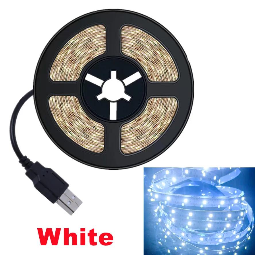 5V USB LED Streifen Licht SMD 2835 50CM 1M 2M 4M 5M Weiß/Warm weiß IP65 Flexible Beleuchtung Band Band Hintergrundbeleuchtung 0.5M IP33 weiß