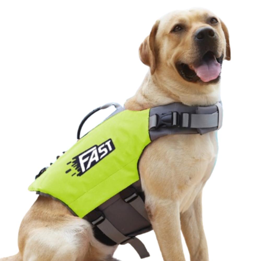 Verstellbare Haustier Schwimmweste Reflektierend Super Auftrieb Hund Sicherheitsweste Polyester Haustierkleidung Für Mittlere Große Hunde (Green,L) grün
