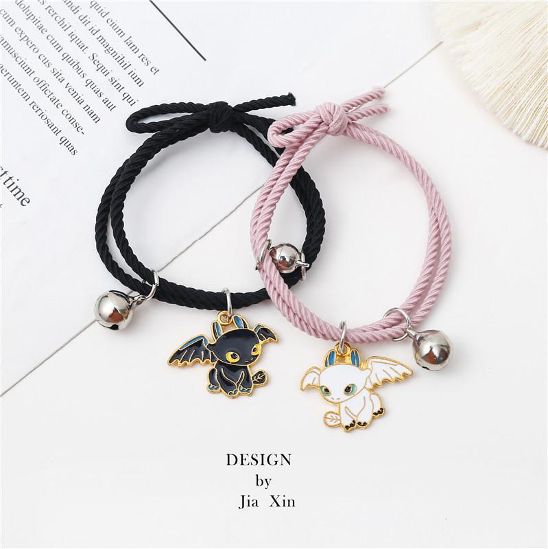 2 teile/satz Magnet Anziehen Paar Armband Cartoon Charme Schmuck für Frauen Männer Geflochtene Seil Armbänder Beste Freunde Schmuck Geschenk 1 Pair