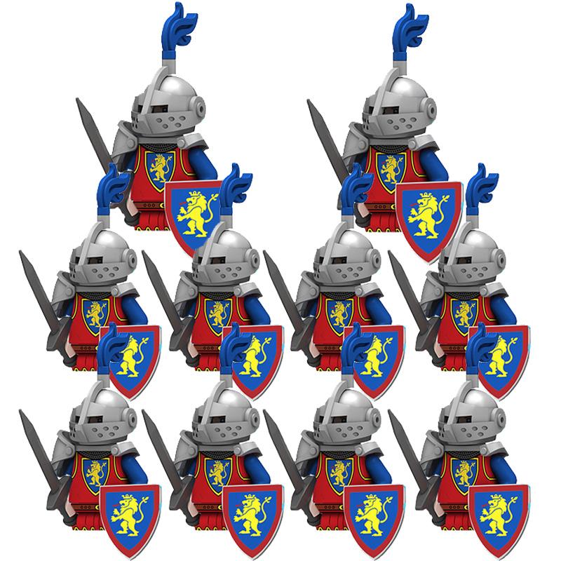 Kinderspielzeug Mittelalterliche Kriege Burgritter Wolfsrudel Krieger Militärfiguren Kleine Partikel Bausteine Anzüge Jungen Geschenke